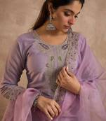 Women Ethnic Motifs Embroidered Kurta with Salwar & Dupatta