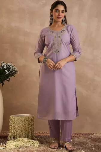 Women Ethnic Motifs Embroidered Kurta with Salwar & Dupatta