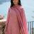 Women Floral Thread Work Kurta with Trousers & With Dupatta