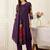 Floral Printed Thread Work Cotton Kurta With Palazzos