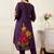 Floral Printed Thread Work Cotton Kurta With Palazzos