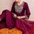 Women Floral Embroidered Pleated Thread Work Liva Kurta with Palazzos & With Dupatta