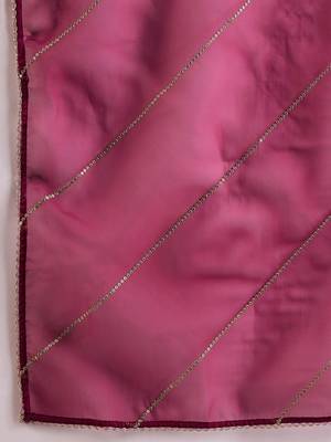 Women Floral Embroidered Pleated Thread Work Liva Kurta with Palazzos & With Dupatta 4