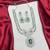 emerald green zircon necklace set  silver plated rani haar, bridal statement jewellery