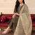 Women Thread Work Kurta with Trousers & With Dupatta
