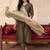 Women Thread Work Kurta with Trousers & With Dupatta