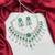 emerald green bridal necklace set  silver cz teardrop statement jewellery