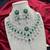 emerald green bridal necklace set  silver cz teardrop statement jewellery