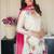 White Color  Multi Embroidery And Bids Moti Work Silk Blend Salwar Suit