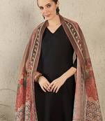 V-Neck A-Line Kurta With Trousers & Dupatta