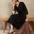 V-Neck A-Line Kurta With Trousers & Dupatta