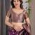Wine elegant zari woven banarasi silk sarees with attached blouse