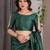 Green elegant zari woven banarasi silk sarees with attached blouse