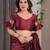 Maroon elegant zari woven banarasi silk sarees with attached blouse
