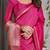 Pink elegant zari woven banarasi silk sarees with attached blouse