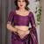 Wine elegant zari woven banarasi silk sarees with attached blouse