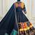 Black Digital Print Mirror Work Navratri Lehenga Choli