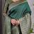 Green elegant zari woven banarasi silk sarees with attached blouse