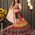 Multicolor Digital Print Mirror Work Butter Silk Blend Navratri Lehenga Choli