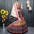 Multicolor Digital Print Mirror Work Butter Silk Blend Navratri Lehenga Choli