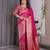 Pink elegant zari woven banarasi silk sarees with attached blouse