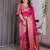 Pink elegant zari woven banarasi silk sarees with attached blouse
