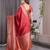 Red elegant zari woven banarasi silk sarees with attached blouse