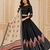 Black Digital Print Mirror Work Muslin Cotton Navratri Lehenga Choli