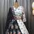 Off White Muslin Cotton Digital Print Mirror Work Navratri Lehenga Choli