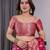 Pink elegant zari woven banarasi silk sarees with attached blouse