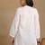 Women white floral embroidered chikankari pleats front slit kurtis