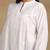 Women white floral embroidered chikankari pleats front slit kurtis