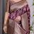 Wine elegant zari woven banarasi silk sarees with attached blouse