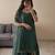 Green ada slab silk blend party wear embroidery farshi salwar suit set
