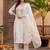 Women Floral Embroidered Thread Work Cotton Kurta with Trousers & With Dupatta