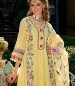 Women Floral Embroidered Cotton Kurta with Trousers & Dupatta