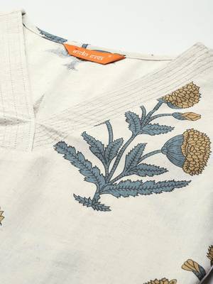 Floral Printed Cotton Kurta with Palazzos 2