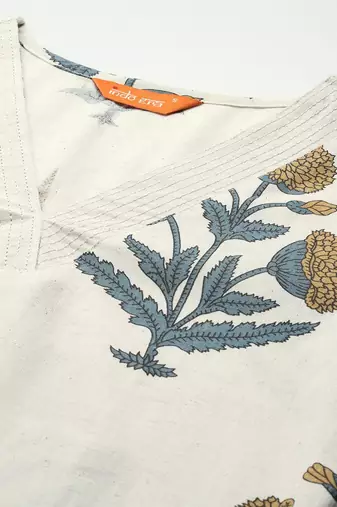 Floral Printed Cotton Kurta with Palazzos