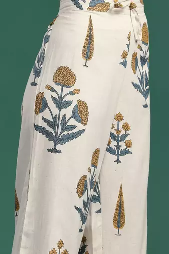 Floral Printed Cotton Kurta with Palazzos