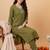 Women Mirror Work Kurta with Trousers