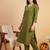 Women Mirror Work Kurta with Trousers