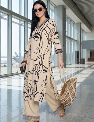 Women Printed Kurta with Palazzos 1