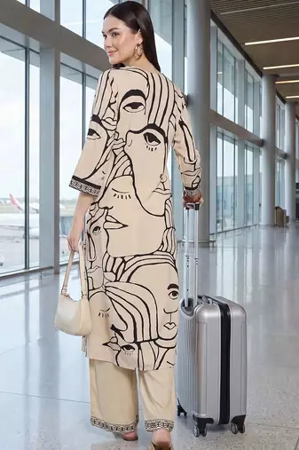 Women Printed Kurta with Palazzos