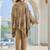 Women Ethnic Motifs Printed Band Collar Kaftan Kurta With Trouser