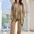 Women Ethnic Motifs Printed Band Collar Kaftan Kurta With Trouser