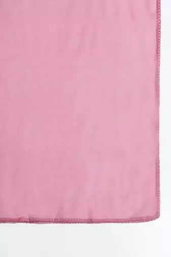 Embroidered Cotton Kurta with Trousers & Dupatta
