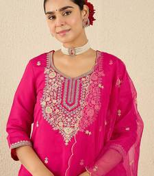 Women Ethnic Motifs Embroidered Sequinned Kurta with Trousers & Dupatta
