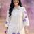 Women Floral Embroidered Thread Work Cotton Kurta with Trousers
