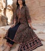 Women Ethnic Motifs Printed Cotton Kurta With Trousers & Dupatta