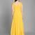 Yellow georgette long anarkali style kurti with white churidar for women